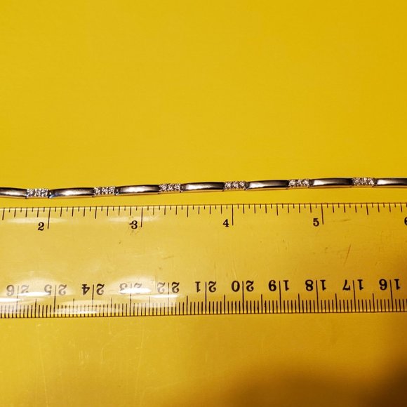 BRAND  NEW  DIAMOND  TENNIS  BRACELET  14K  WHITE  GOLD - Picture 9 of 9